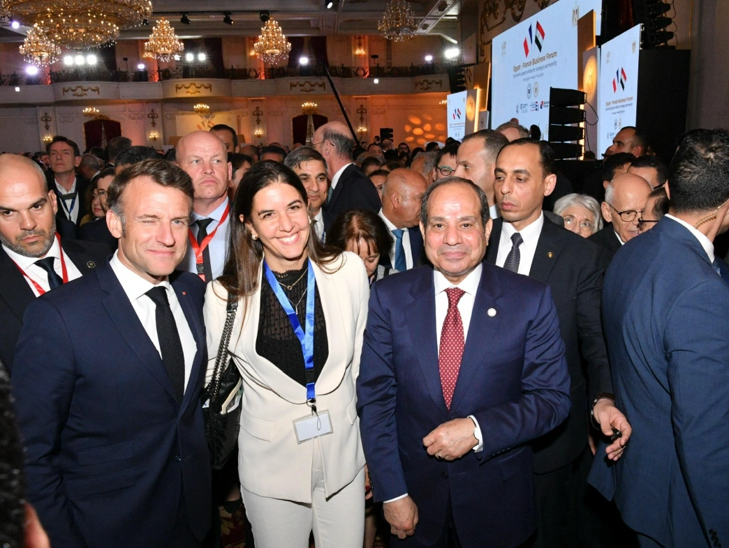 El-Dibany traveling alongside President Macron in Egypt as part of the official French delegation